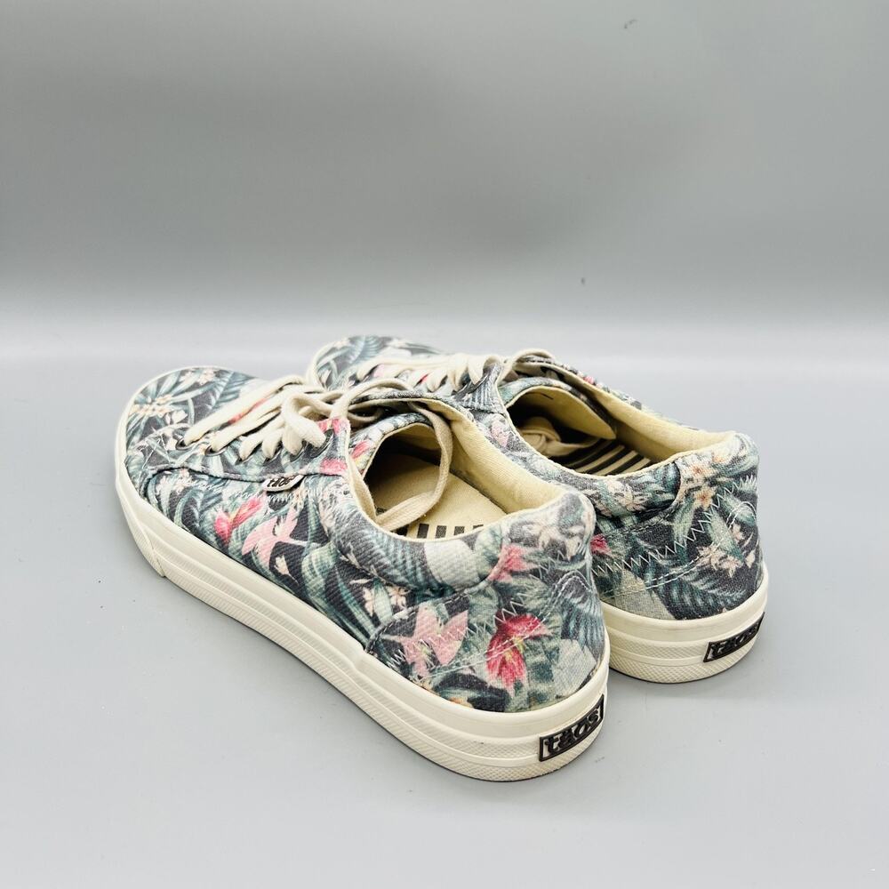 Taos Shoes Women 8.5 Multicolor Floral Canvas Plim Soul Lace Up Sneakers Comfort - Picture 5 of 11